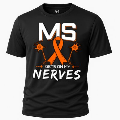 Ms Gets On My Nerves Multiple Sclerosis Awareness Survivor Cool Gift Performance Shirt