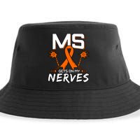 Ms Gets On My Nerves Multiple Sclerosis Awareness Survivor Cool Gift Sustainable Bucket Hat