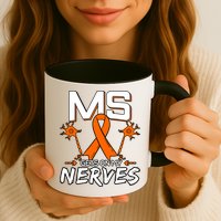 Ms Gets On My Nerves Multiple Sclerosis Awareness Survivor Cool Gift Mug