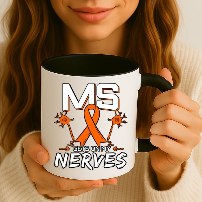 Ms Gets On My Nerves Multiple Sclerosis Awareness Survivor Cool Gift Mug