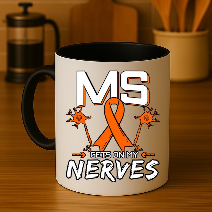 Ms Gets On My Nerves Multiple Sclerosis Awareness Survivor Cool Gift Mug