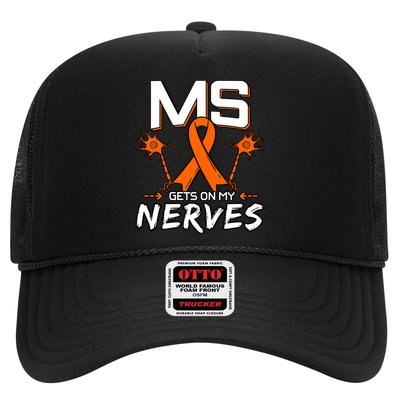 Ms Gets On My Nerves Multiple Sclerosis Awareness Survivor Cool Gift Trucker Hat