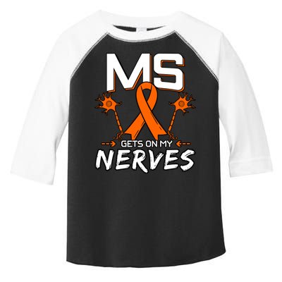 Ms Gets On My Nerves Multiple Sclerosis Awareness Survivor Cool Gift Toddler Fine Jersey T-Shirt