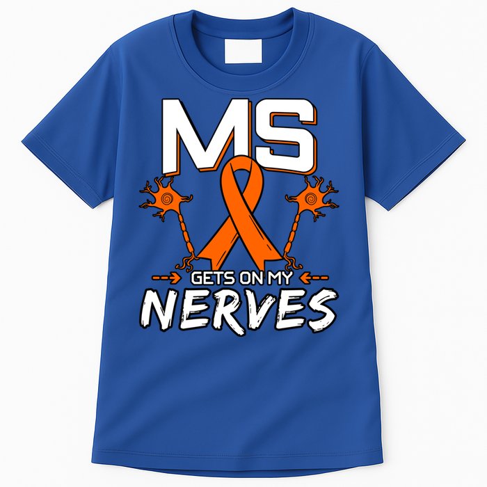 Ms Gets On My Nerves Multiple Sclerosis Awareness Survivor Cool Gift Tall T-Shirt