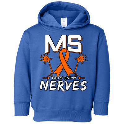 Ms Gets On My Nerves Multiple Sclerosis Awareness Survivor Cool Gift Toddler Hoodie