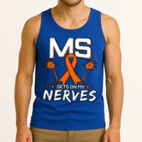 Ms Gets On My Nerves Multiple Sclerosis Awareness Survivor Cool Gift Tank Top