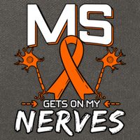 Ms Gets On My Nerves Multiple Sclerosis Awareness Survivor Cool Gift Cotton Canvas Backpack