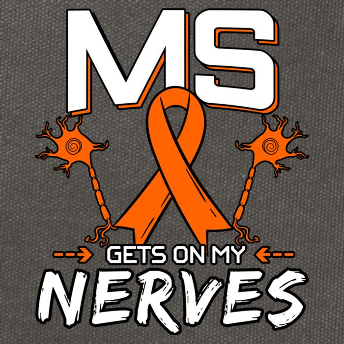 Ms Gets On My Nerves Multiple Sclerosis Awareness Survivor Cool Gift Cotton Canvas Backpack