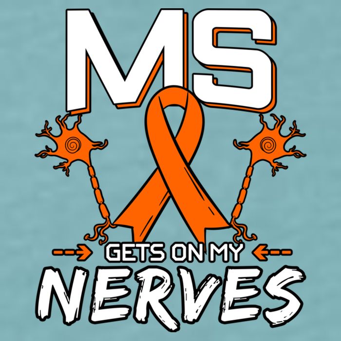 Ms Gets On My Nerves Multiple Sclerosis Awareness Survivor Cool Gift Sueded Cloud Jersey T-Shirt