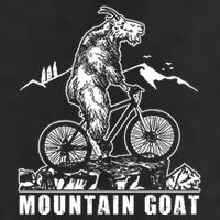 Mountain Goat On A Mountain Bike Cool 7 Panel Mesh Trucker Snapback Hat