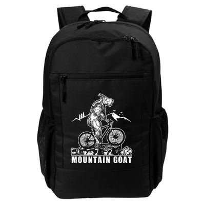Mountain Goat On A Mountain Bike Cool Backpack