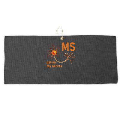 MS Get On My Nerves Neuron Humor Awareness Humor Neurons Large Microfiber Waffle Golf Towel