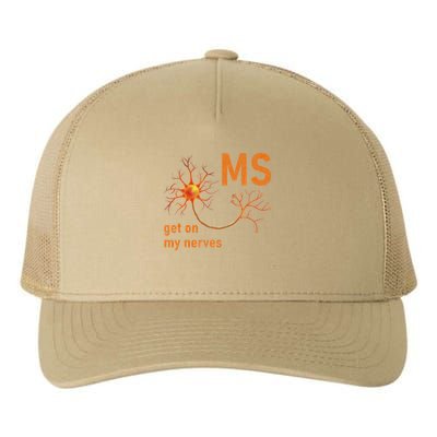 MS Get On My Nerves Neuron Humor Awareness Humor Neurons Yupoong Adult 5-Panel Trucker Hat