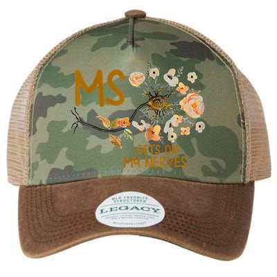 MS Gets On My Nerves Multiple Sclerosis Awareness Legacy Tie Dye Trucker Hat