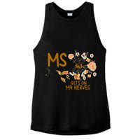 MS Gets On My Nerves Multiple Sclerosis Awareness Ladies PosiCharge Tri-Blend Wicking Tank