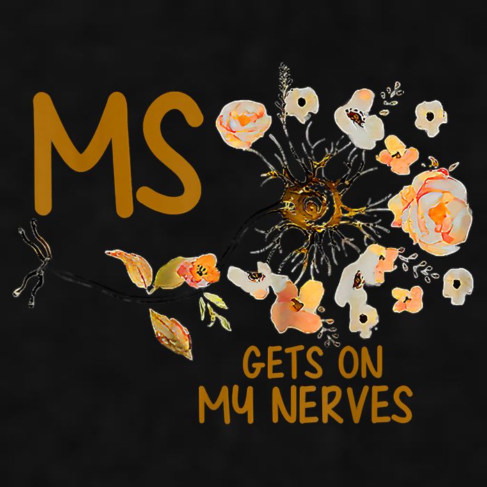 MS Gets On My Nerves Multiple Sclerosis Awareness Ladies PosiCharge Tri-Blend Wicking Tank