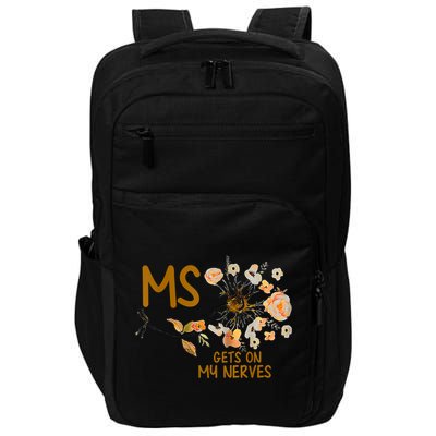 MS Gets On My Nerves Multiple Sclerosis Awareness Impact Tech Backpack