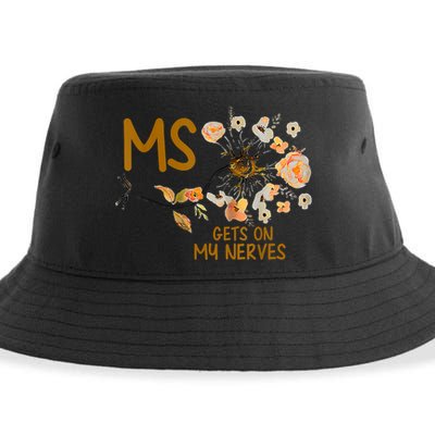 MS Gets On My Nerves Multiple Sclerosis Awareness Sustainable Bucket Hat