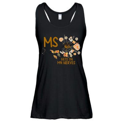 MS Gets On My Nerves Multiple Sclerosis Awareness Ladies Essential Flowy Tank