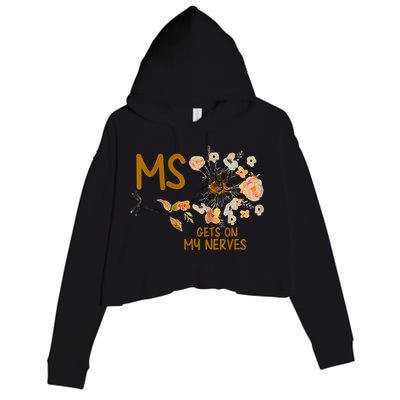 MS Gets On My Nerves Multiple Sclerosis Awareness Crop Fleece Hoodie