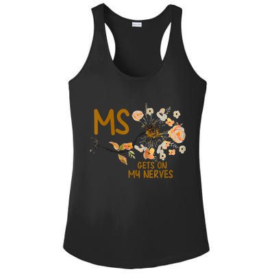 MS Gets On My Nerves Multiple Sclerosis Awareness Ladies PosiCharge Competitor Racerback Tank