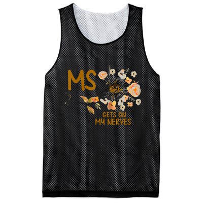 MS Gets On My Nerves Multiple Sclerosis Awareness Mesh Reversible Basketball Jersey Tank