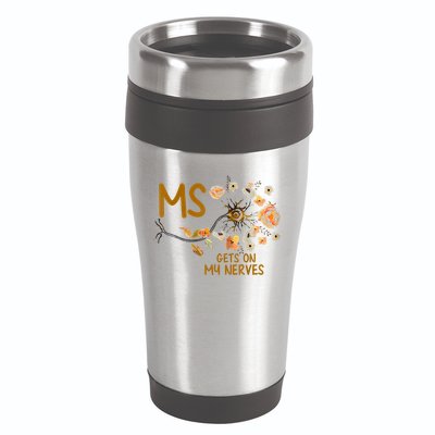 MS Gets On My Nerves Multiple Sclerosis Awareness 16oz Travel Tumbler