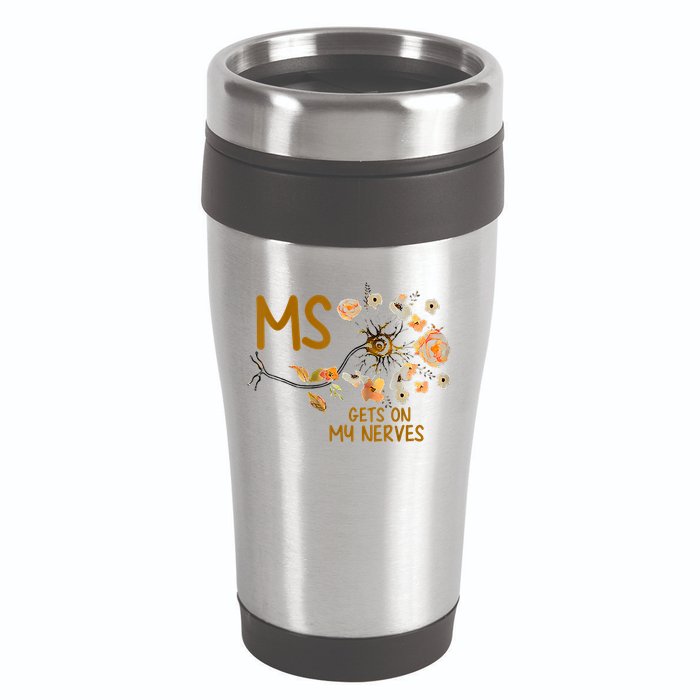 MS Gets On My Nerves Multiple Sclerosis Awareness 16oz Travel Tumbler