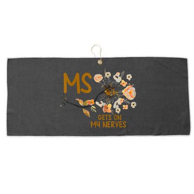 MS Gets On My Nerves Multiple Sclerosis Awareness Large Microfiber Waffle Golf Towel