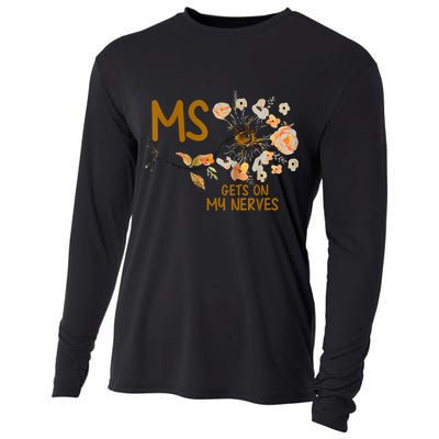 MS Gets On My Nerves Multiple Sclerosis Awareness Cooling Performance Long Sleeve Crew