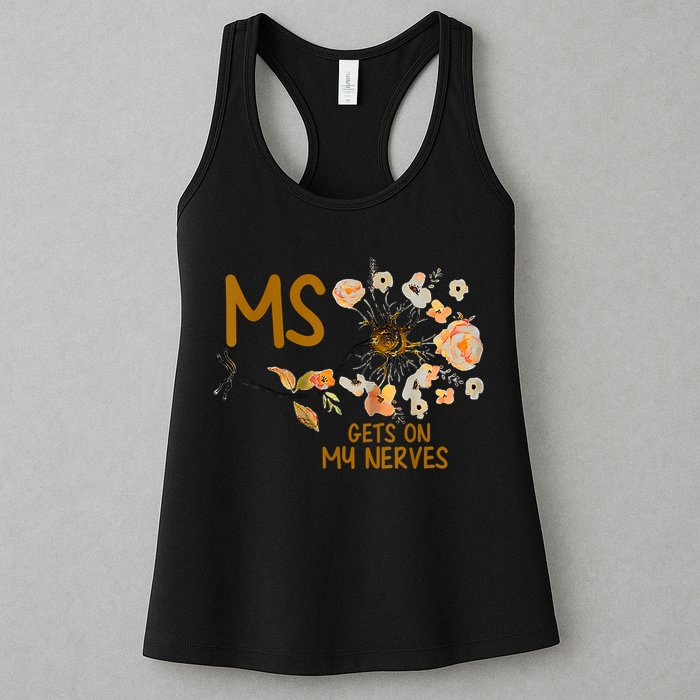 MS Gets On My Nerves Multiple Sclerosis Awareness Womens Tank Top