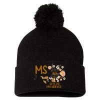 MS Gets On My Nerves Multiple Sclerosis Awareness Pom Pom 12in Knit Beanie
