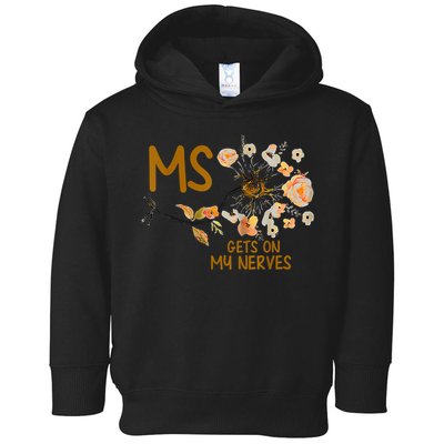 MS Gets On My Nerves Multiple Sclerosis Awareness Toddler Hoodie