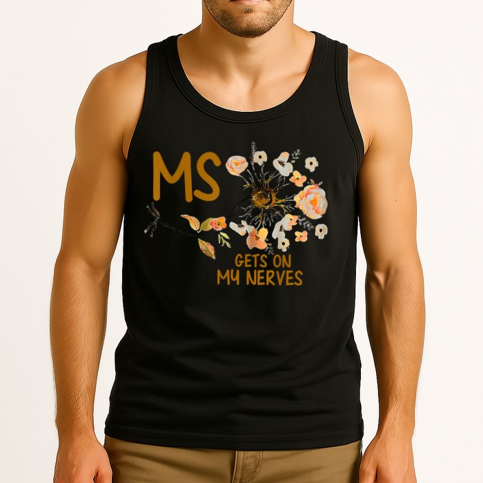 MS Gets On My Nerves Multiple Sclerosis Awareness Tank Top