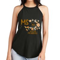MS Gets On My Nerves Multiple Sclerosis Awareness Women's Perfect Tri Rocker Tank