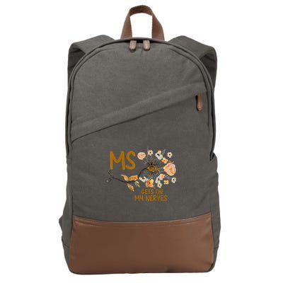 MS Gets On My Nerves Multiple Sclerosis Awareness Cotton Canvas Backpack