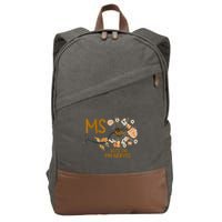 MS Gets On My Nerves Multiple Sclerosis Awareness Cotton Canvas Backpack
