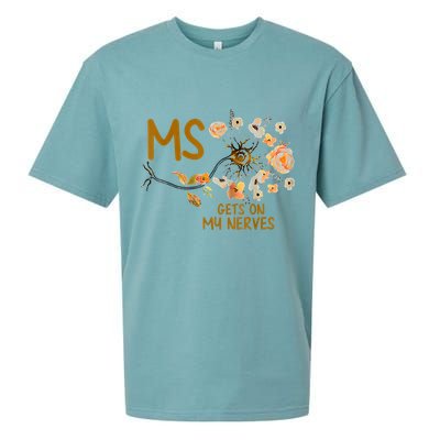 MS Gets On My Nerves Multiple Sclerosis Awareness Sueded Cloud Jersey T-Shirt