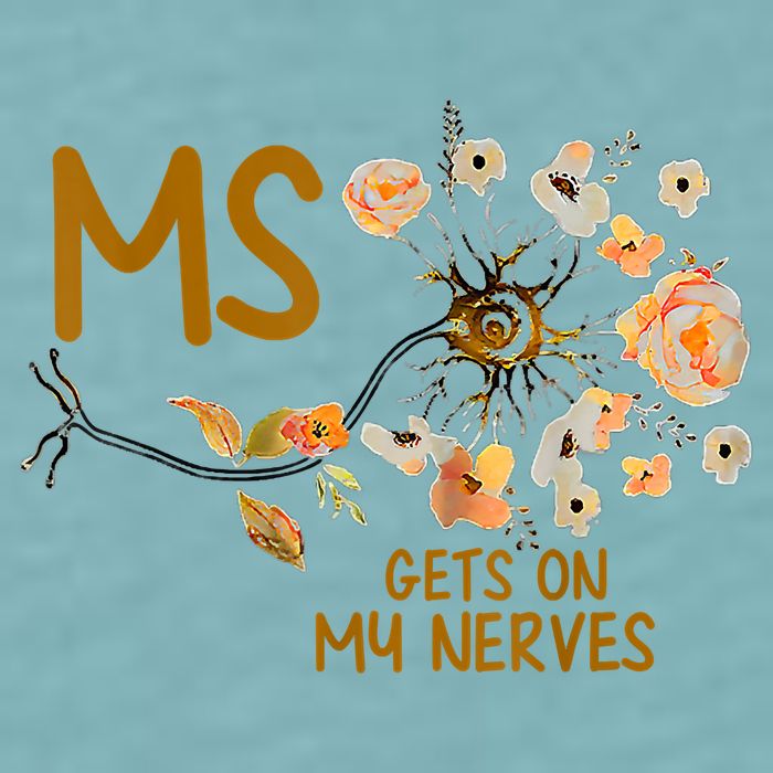 MS Gets On My Nerves Multiple Sclerosis Awareness Sueded Cloud Jersey T-Shirt