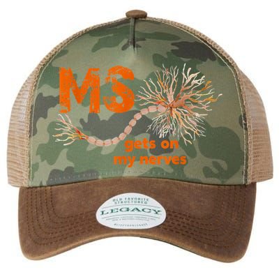 MS Get On My Nerves Multiple Sclerosis Awareness Legacy Tie Dye Trucker Hat