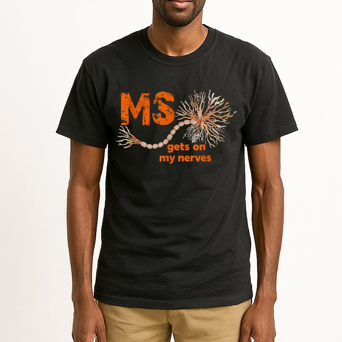 MS Get On My Nerves Multiple Sclerosis Awareness Tall T-Shirt