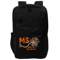 MS Get On My Nerves Multiple Sclerosis Awareness Impact Tech Backpack