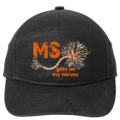 MS Get On My Nerves Multiple Sclerosis Awareness 7-Panel Snapback Hat