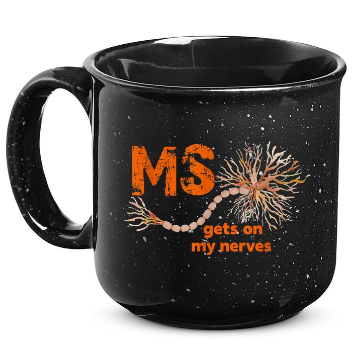 MS Get On My Nerves Multiple Sclerosis Awareness 15oz Campfire Ceramic Mug