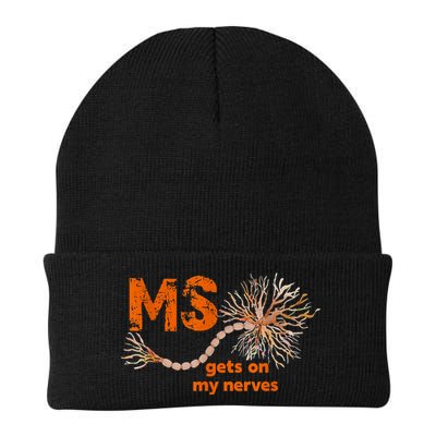 MS Get On My Nerves Multiple Sclerosis Awareness Knit Cap Winter Beanie