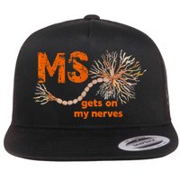 MS Get On My Nerves Multiple Sclerosis Awareness Flat Bill Trucker Hat