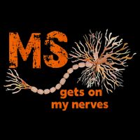 MS Get On My Nerves Multiple Sclerosis Awareness Flat Bill Trucker Hat