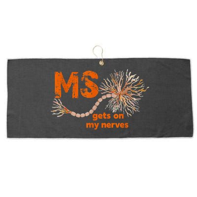 MS Get On My Nerves Multiple Sclerosis Awareness Large Microfiber Waffle Golf Towel