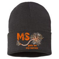 MS Get On My Nerves Multiple Sclerosis Awareness Sustainable Knit Beanie