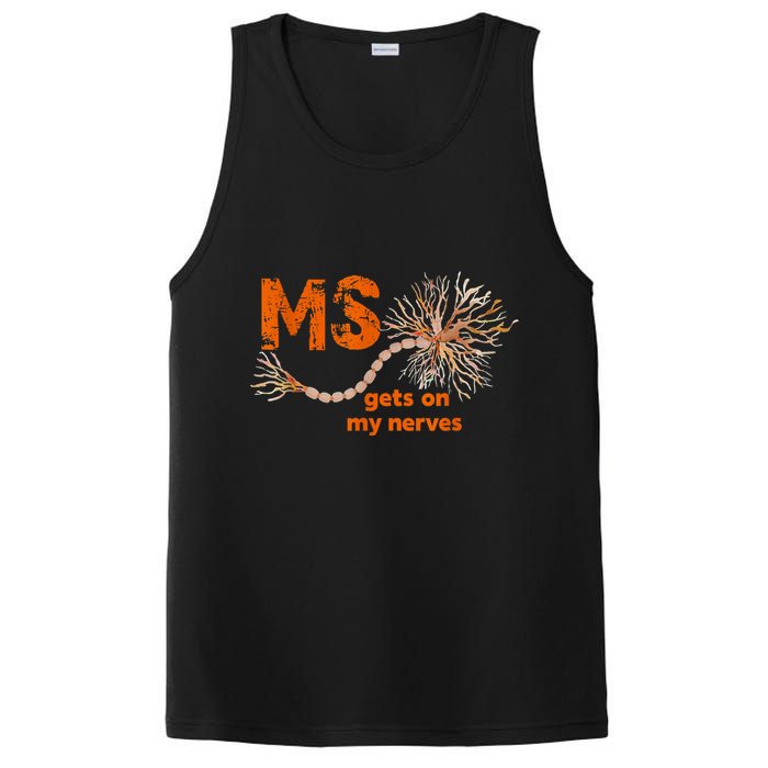 MS Get On My Nerves Multiple Sclerosis Awareness PosiCharge Competitor Tank